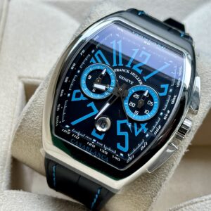 New! Franck Muller VANGUARD CASABLANCA Chronograph Black&Blue  Ref.V41 CC DT