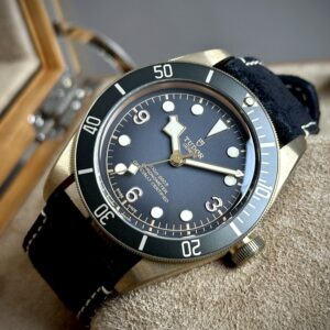 Tudor Black Bay Bronze 43mm Slate-Grey Leather Strap ref.M79250BA-0001