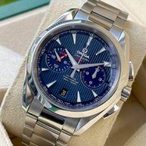 Omega Seamaster Aqua Terra GMT Chronograph Blue Dial  Ref.23110435203001