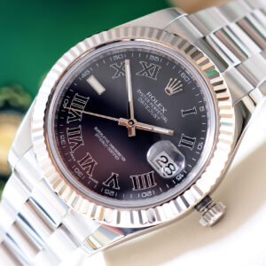 Datejust 41mm Grey Rhodium ขอบหยัก WG สาย Oyster