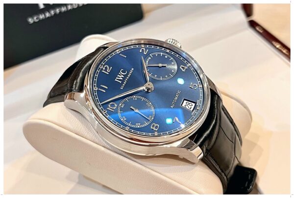 IWC Portugieser 7-Day 42mm Blue Dial เฟืองดำ - Image 2