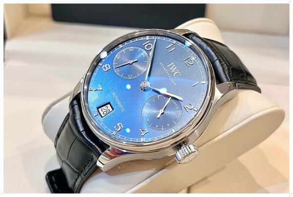 IWC Portugieser 7-Day 42mm Blue Dial เฟืองดำ - Image 3