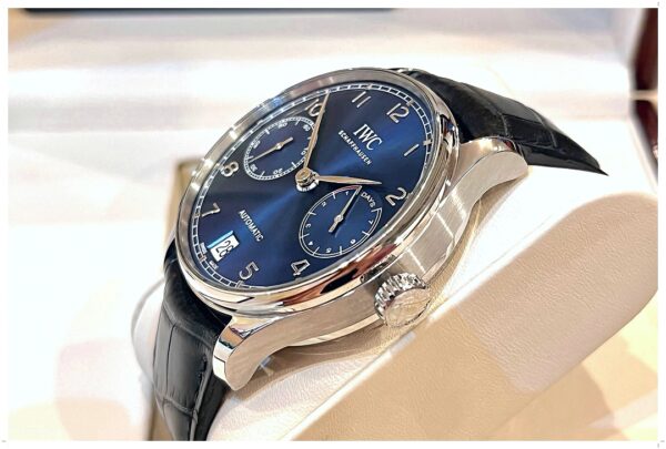 IWC Portugieser 7-Day 42mm Blue Dial เฟืองดำ - Image 4