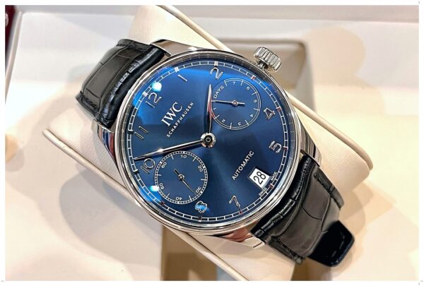 IWC Portugieser 7-Day 42mm Blue Dial เฟืองดำ - Image 5