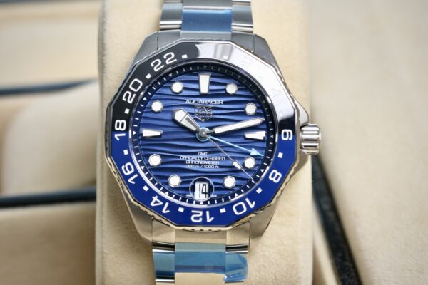 Brand New 100% TAG HEUER AQUARACER PROFESSIONAL 300 GMT&DATE  REF.WBP5114.BA0013 - Image 8