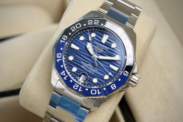 Brand New 100% TAG HEUER AQUARACER PROFESSIONAL 300 GMT&DATE  REF.WBP5114.BA0013 - Image 3
