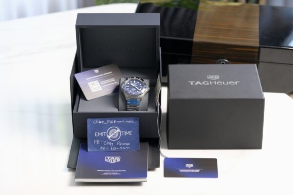Brand New 100% TAG HEUER AQUARACER PROFESSIONAL 300 GMT&DATE  REF.WBP5114.BA0013 - Image 12