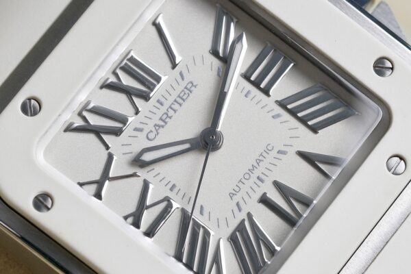 Cartier Santos 100 Medium White Rubber  Ref.W20122U2 - Image 8