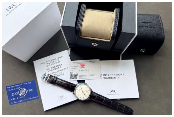 99.9% New! IWC Portugieser Automatic 40mm ขาวเข็มทอง - Image 8