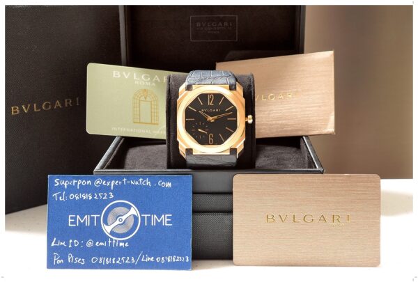 Rare! Bvlgari Octo Finissimo 40mm โฉมล่าสุด Pink Gold 18k Black Dial - Image 8