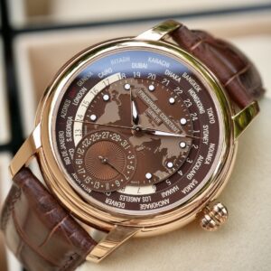 Frederique Constant CLASSIC WORLDTIMER Rose gold & Chocolate Dial