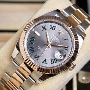 99.9% New! Rolex Datejust 41 “Wimbledon” 2-Tone Rose gold  Ref.126331