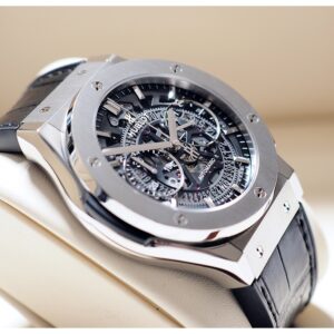 Hublot Classic Fusion 45mm Skeleton Chronograph Black Alligator