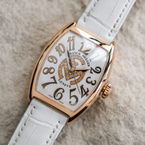 Franck Muller Curvex 18K Rose Gold Logo Diamonds