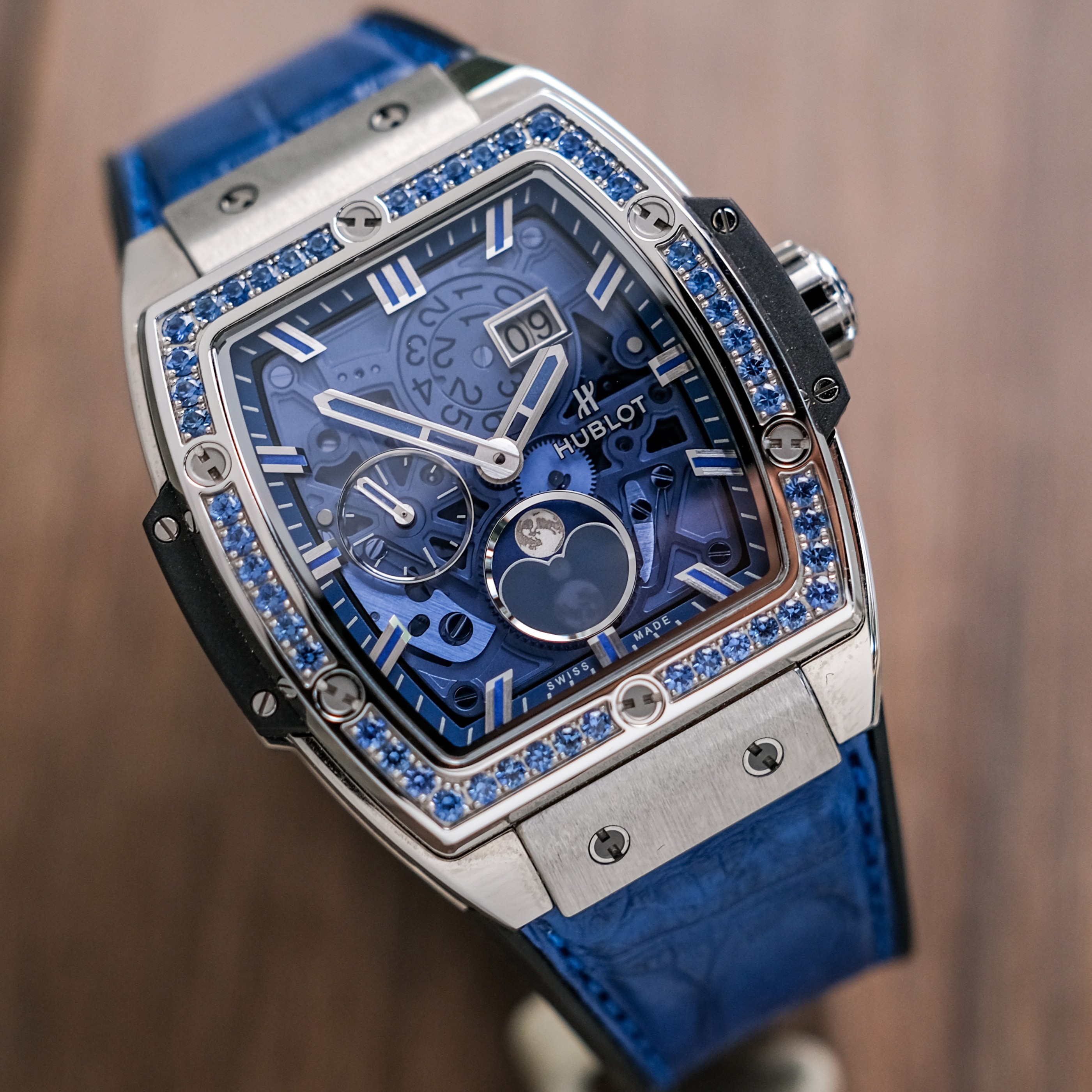 Hublot Spirit of Big Bang Moonphase Color Edition Titanium Blue