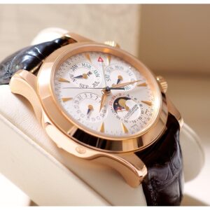 JLC Master Memovox Perpetual Calendar Alarm Pink Gold 41.5mm