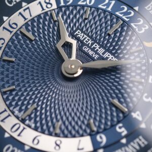 Patek Philippe World Time 5230P-001 Platinum Blue Guilloché Masterpiece (Discontinued)