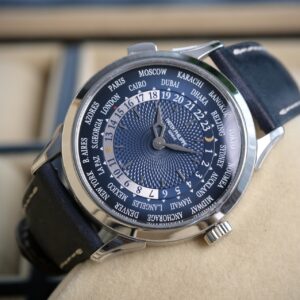 Patek Philippe World Time 5230P-001 Platinum Blue Guilloché Masterpiece (Discontinued)
