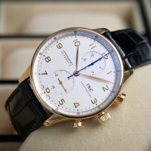 IWC Portugieser Chronograph 18K Rose gold White Dial Ref. IW371402