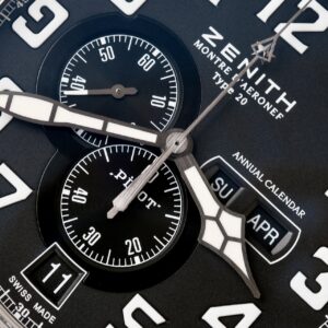 Rare! Zenith Pilot Montre d’Aéronef Type 20 Annual Calendar Ref.03.2430.4054/21.C721