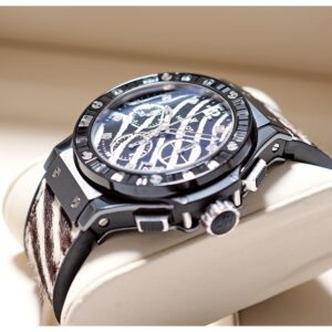 Hublot “Zebra Bang” Ceramic เพชร 41mm Chronograph Limited 09/250