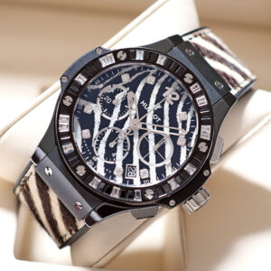 Hublot “Zebra Bang” Ceramic เพชร 41mm Chronograph Limited 09/250