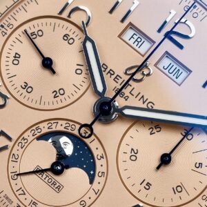 Breitling Premier B25 Datora Complete Calendar  Salmon Dial Ref. AB2510